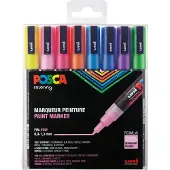 Posca Tuscher - PC-3ML - 8 stk. - Multifarvet m. Glimmer - - OneSize - Tusch