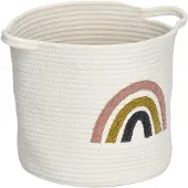 Zeller opbevaringskurv i flet RAINBOW, Ø 32 cm