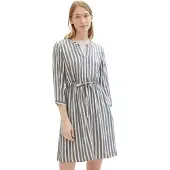 Tom Tailor Striped Kjole Med 3/4 ærmer