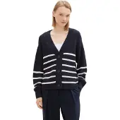 Tom Tailor DENIM Cardigan navy / hvid