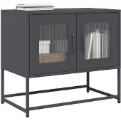 vidaXL tv-bord 68x39x60,5 cm koldvalset stål antracitgrå