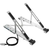 Targus - Stander til notebook - med 4-port USB-hub - 10 - 15.6 - sølv