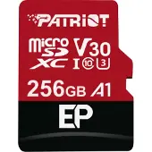 Patriot Memory Patriot EP Series - Flashhukommelseskort (microSDXC til SD adapter inkluderet) - 256 GB - A1 / Video Class V30 / UHS-I U3 / Class10 - microSDXC UHS-I