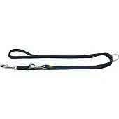 Hunter Vario Basic Hundesnor, sort - 200 cm lang, 15 mm bred