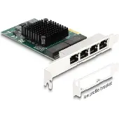 DeLOCK - Netværksadapter - PCIe lavprofil - Gigabit Ethernet x 4