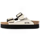 Bayton Pantoletter 'Japet' guld / sort