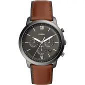 Fossil Herreur FS5512 Neutra Chrono Grå/Læder Ø44 mm