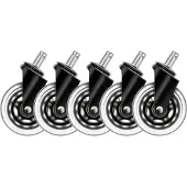 Deltaco 3" Universal Rubber Caster - Sort