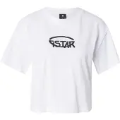 G-Star Cropped Logo Relaxed Top - White - Women