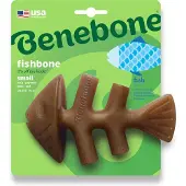 Benebone Fishbone nylon tyggelegetøj til hund (laksesmag)