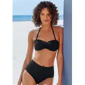LASCANA Bikinioverdel 'Scallop' sort