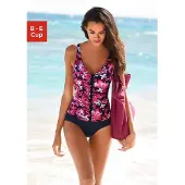 Petite fleur Badedragt mørkeblå / pink / hvid