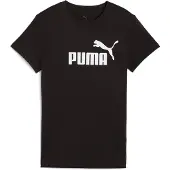 Puma Essentials Logo Tee Women, Clothing, Black, XS