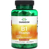 Swanson Health , B1, Thiamin, 100 mg, 250 Kapsler