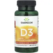 Swanson Health , Vitamin D3, Højeste Potens, 125 mcg, (5,000 IU), 250 Mygge
