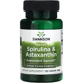 Swanson Health , Organisk Spirulina & Astaxanthin, 120 Veggie Tabs