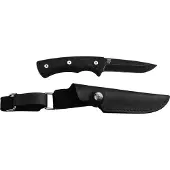 ØYO Oyo Falketind Knife W/ Leather Sheath, vandrekniv, sort