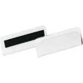 Durable Lagerlomme/etiketholder med magnet HARD COVER 100x38mm