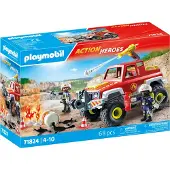 Playmobil Action Heroes - Brandbekæmper Truck - 71824 - 68 Dele - - OneSize - Legetøj