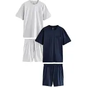 Next Pyjamas kort navy / grå-meleret