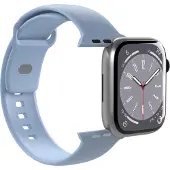 Puro Icon Silikonerem til Apple Ur 42 / 44 / 45 / 49 mm - Lyseblå (2 stk.)