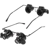 24hShop Forstørrelsesglas x20 med LED-belysning