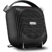 De'Longhi De’Longhi HFS30C24.DG, Blæser med elektrisk områdevarmer, Keramisk, IP21, Indendørs, Skrivebord, Gulv, Bord, Sort