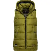 MARIKOO Vest 'Zarinaa' oliven / sort / hvid