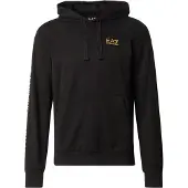 EA7 EA7til mænd. 7M000569_AF13512 Hættetrøje med lynlås i bomuld Logo Series sort (M), Casual, Sport, Multisport