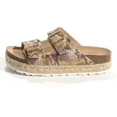 Bayton Pantoletter 'Olympe' beige / sand / grå / sort