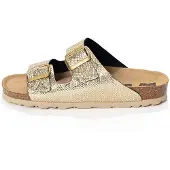 Bayton Pantoletter 'Athena' beige / creme / guld