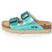 Bayton Pantoletter 'Alcee' lysebrun / mint