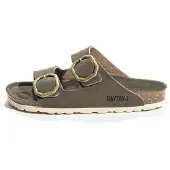 Bayton Pantoletter 'Atlas' khaki / sort