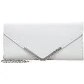 Tamaris Clutch 'Amalia' sølv / perlehvid