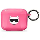 Karl Lagerfeld Choupette-etui til AirPods 3 - Pink