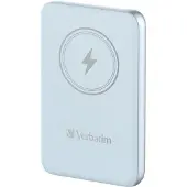 Verbatim Charge 'n' Go - Trådløs power bank - magnetisk montering - Li-pol - 10000 mAh - 20 Watt - 2.4 A - Apple Fast Charge, PD 3.0, QC 3.0, Apple 2.4A, USB BC 1.2 (USB-C) - blå