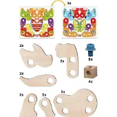 Quercetti Playbio Træ Dinosaur 24 Stykker