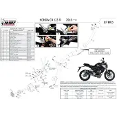 MIVV Gp Honda Cb 125 R 2018-20 H.074.lxbp Homologeret Fuldlinjesystem