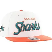 47 Nhl San Jose Sharks Script Side Two Tone Captain Kasket