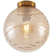 QAZQA Design loftslampe messing med ravfarvet glas - Pillon