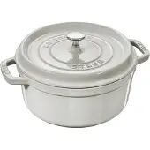 Staub La Cocotte 24cm round, White Truffle, Cast Iron