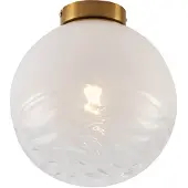 QAZQA Design loftslampe messing med hvidt, afbleget glas - Pillon