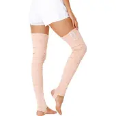 Yeaz Overknee strømper 'Crunch' abrikos