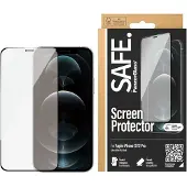 PanzerGlass SAFE. by - Skærmbeskytter for mobiltelefon - glas - rammefarve sort - for Apple iPhone 12, 12 Pro