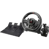 Subsonic SA5658, Rat + pedaler + joystick, PlayStation 4, Xbox One, Xbox One S, Xbox One X, Xbox Series S, Xbox Series X, D-måtte, Knappen Indstillinger, Knappen Del, Ledningsført, USB, Sort