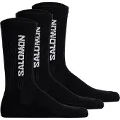 Salomon - Sokker - Socks Everyday Crew 3-Pack Black Black til UnisexBomuld - Størrelse 42-44 - Sort