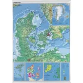 Naga Plakat Danmarkskort 97x137 cm lamineret