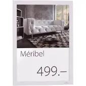 Durable DURAFRAME - Dokumentholder - vægmonterbar, dørmonteret - for A4 - dobbeltsidet - hvid (pakke med 2)