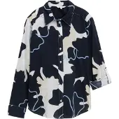 Tom Tailor Bluse navy / azur / hvid