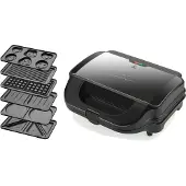 Eta Sorento Plus 5151 90000 - Sandwichmaskine/vaffelmaskine/paninimaskine/pandekagemaskine/småkagemaskine/grill - 900 W - sort